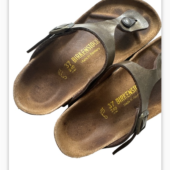 Birkenstock Gizeh Women's 6 / 37 Shoes Brown Leather Thong Sandals - Picture 5 of 8